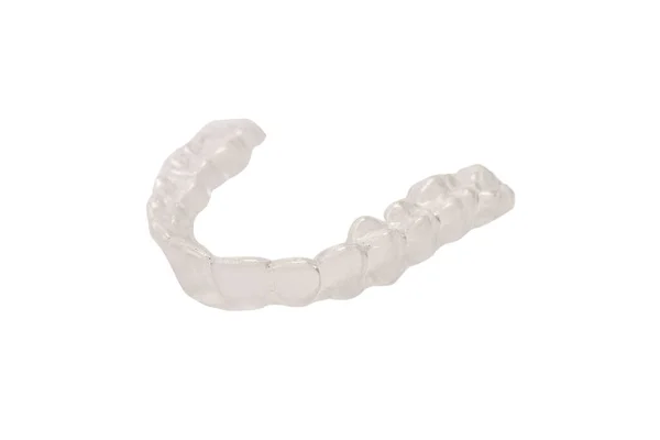 Transparent Mouth Guard Isolated White Background — Stock Photo, Image