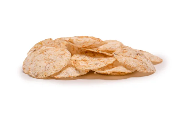 Rice Chips Isolated White Background — Stock Photo, Image