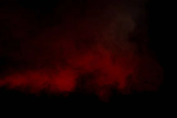 橙色和红色的蒸汽在黑色的背景 复制空间 — 图库照片