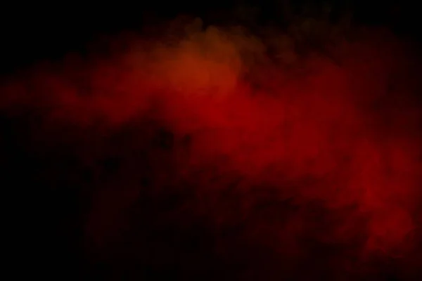 Orange Und Roter Dampf Auf Schwarzem Hintergrund Kopierraum — Stockfoto