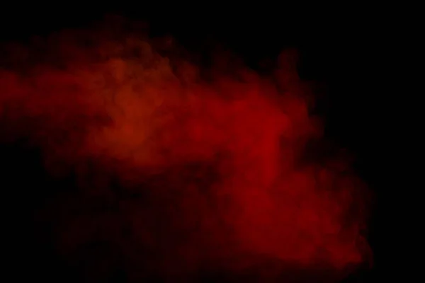 黒の背景にオレンジと赤の蒸気 スペースのコピー — ストック写真