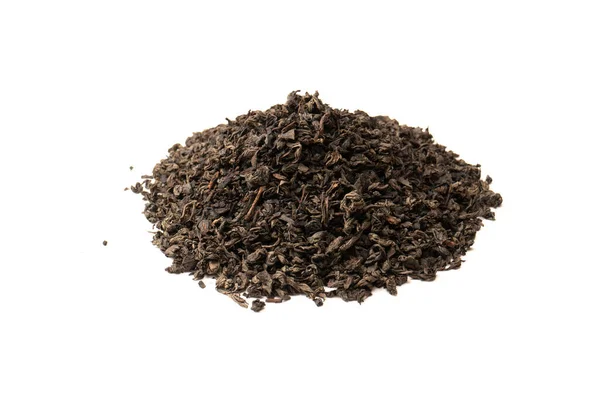 Suszone Liście Herbaty Izolowane Białym Tle Widok Góry — Zdjęcie stockowe
