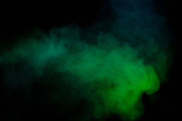Blue Green Steam Black Background Copy Space — Stock Photo, Image