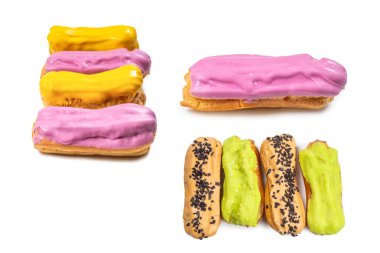 Beyaz arka planda taze ekinler izole edildi. Üst görünüm. 