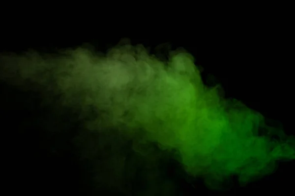 Grüner Und Weißer Dampf Auf Schwarzem Hintergrund Kopierraum — Stockfoto
