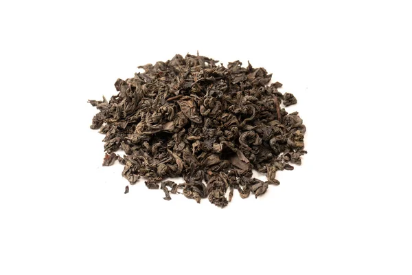 Сухой Чай Листья Изолированы Белом Фоне Вид Сверху — стоковое фото