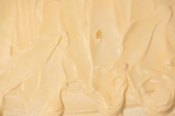 White Whipped Cream Texture Top View Stock Photo