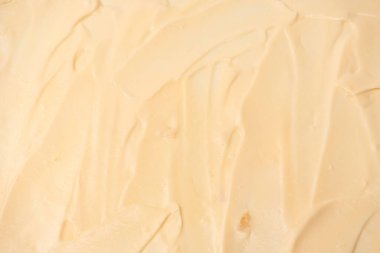 Beyaz krem şanti. Üst görünüm. 