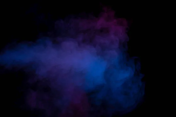 Blue Purple Steam Black Background Copy Space — Stock Photo, Image