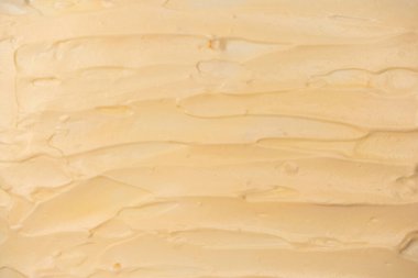 Beyaz krem şanti. Üst görünüm. 