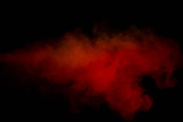 Orange Und Roter Dampf Auf Schwarzem Hintergrund Kopierraum — Stockfoto