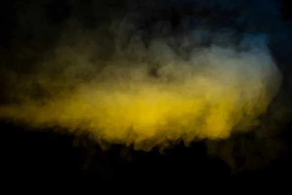 Niebiesko Żółta Para Czarnym Tle Przestrzeń Kopiowania — Zdjęcie stockowe