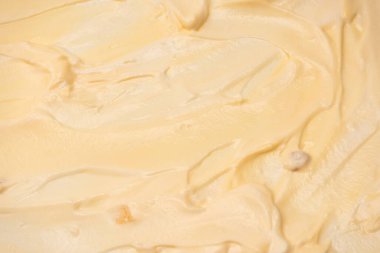 Beyaz krem şanti. Üst görünüm. 