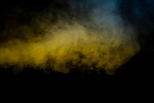 Синьо Жовта Пара Чорному Тлі Копіювати Простір — стокове фото