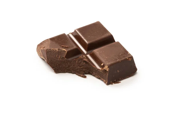 Uma Barra Chocolate Isolada Fundo Branco — Fotografia de Stock