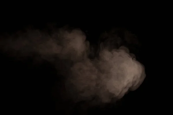 stock image White steam on a black background. Copy space.