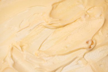 Beyaz krem şanti. Üst görünüm. 