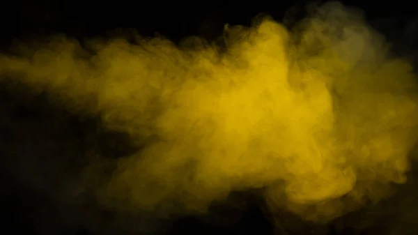 Gele Stoom Een Zwarte Achtergrond Kopieerruimte — Stockfoto