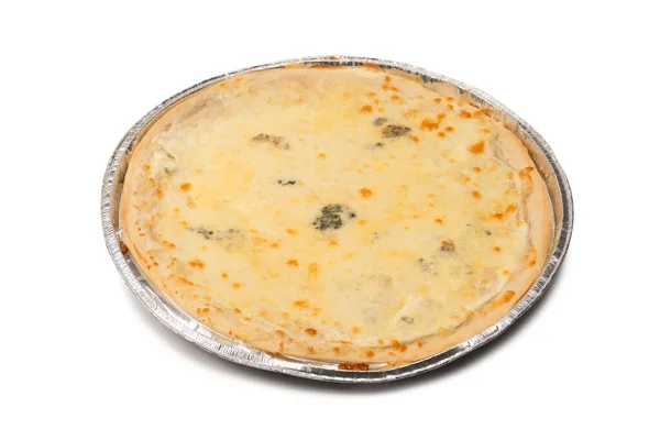 Cztery Pizza Ser Izolowane Białym Tle — Zdjęcie stockowe