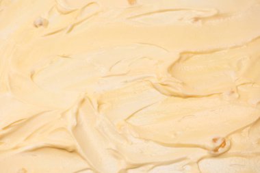 Beyaz krem şanti. Üst görünüm. 