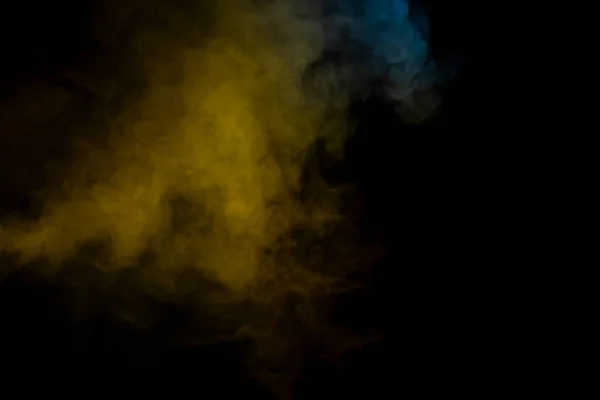 Синьо Жовта Пара Чорному Тлі Копіювати Простір — стокове фото