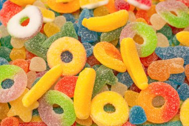 Çeşit çeşit şekerleme. Üst Manzara. Jöleli şekerler.