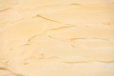 Beyaz krem şanti. Üst görünüm. 