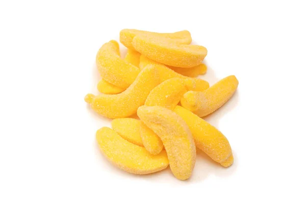Doces Banana Geleia Coloridos Suculentos Isolados Branco Doces Gengiva — Fotografia de Stock