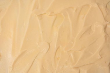 Beyaz krem şanti. Üst görünüm. 