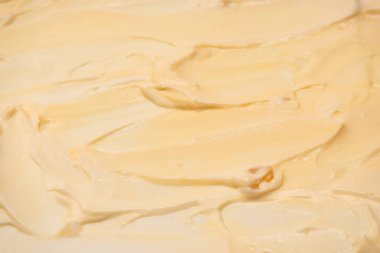 Beyaz krem şanti. Üst görünüm. 