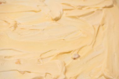 Beyaz krem şanti. Üst görünüm. 