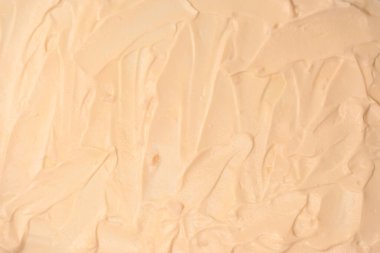 Beyaz krem şanti. Üst görünüm. 