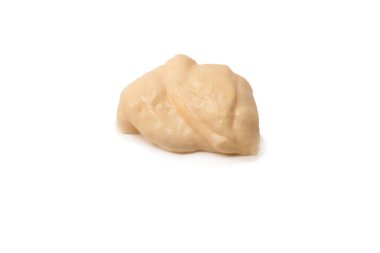 Beyaz arkaplanda izole edilmiş beyaz sos.. 