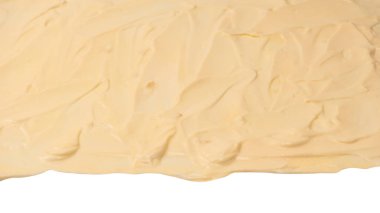 Beyaz krem şanti. Üst görünüm. 