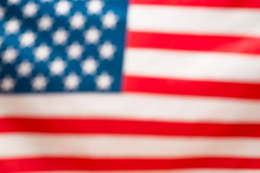 Arka plan olarak Amerikan bayrağı. Bulanık arkaplan. 
