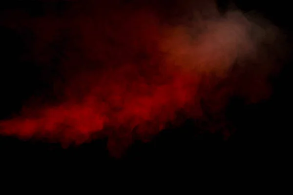 橙色和红色的蒸汽在黑色的背景 复制空间 — 图库照片
