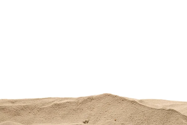 Sand Texture Closeup Sand Isolated White Background — Stock Photo, Image