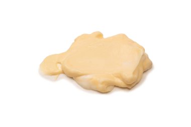 Beyaz arkaplanda izole edilmiş beyaz sos.. 