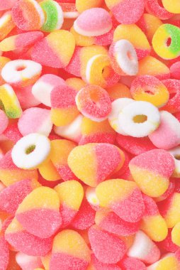 Çeşit çeşit şekerleme. Üst görünüm. 