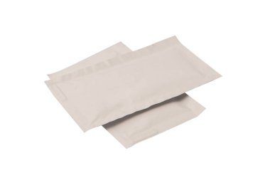 Islak mendiller beyaz arka planda izole edilmiş. Üst görünüm. 