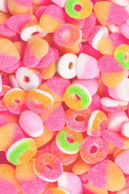 Çeşit çeşit şekerleme. Üst görünüm. 