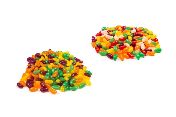 Kleurrijke Jelly Beans Geïsoleerd Wit — Stockfoto