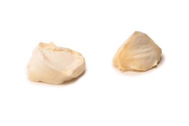 Beyaz arkaplanda izole edilmiş beyaz sos.. 