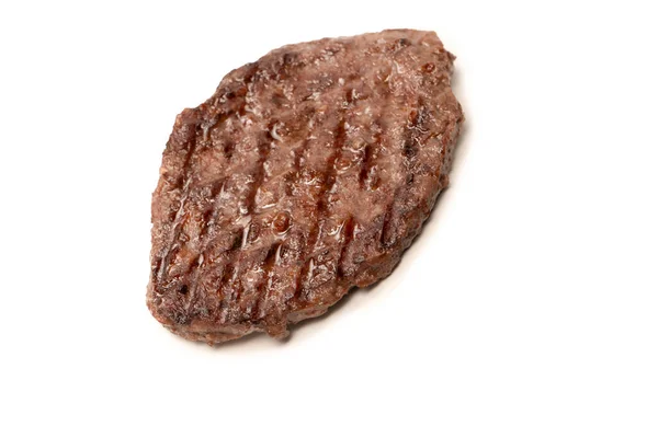 Costeleta Com Carne Picada Isolada Sobre Fundo Branco Vista Superior — Fotografia de Stock