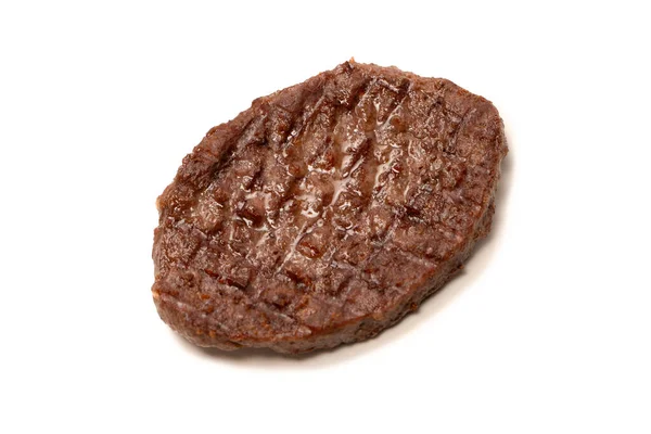 Cutlet Met Een Gehakt Rundvlees Geïsoleerd Een Witte Achtergrond Bovenaanzicht — Stockfoto