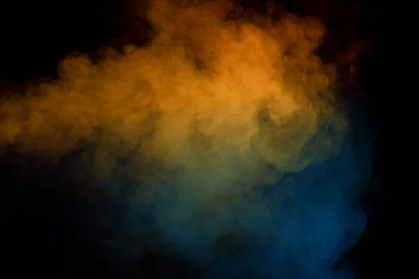 Blue Green Steam Black Background Copy Space — Stock Photo, Image