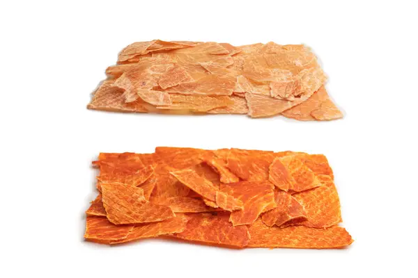Group Tasty Beer Snacks Dehydrated Chicken Meat Slices — Stock Fotó