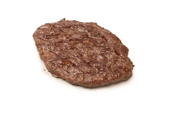 切碎的牛肉在白色背景上分离 顶部视图 — 图库照片