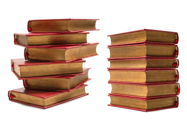 Beyaz Bir Arka Plan Üzerinde Izole Eski Kitaplar — Stok fotoğraf