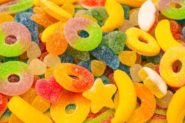 Çeşit çeşit şekerleme. Üst Manzara. Jöleli şekerler.